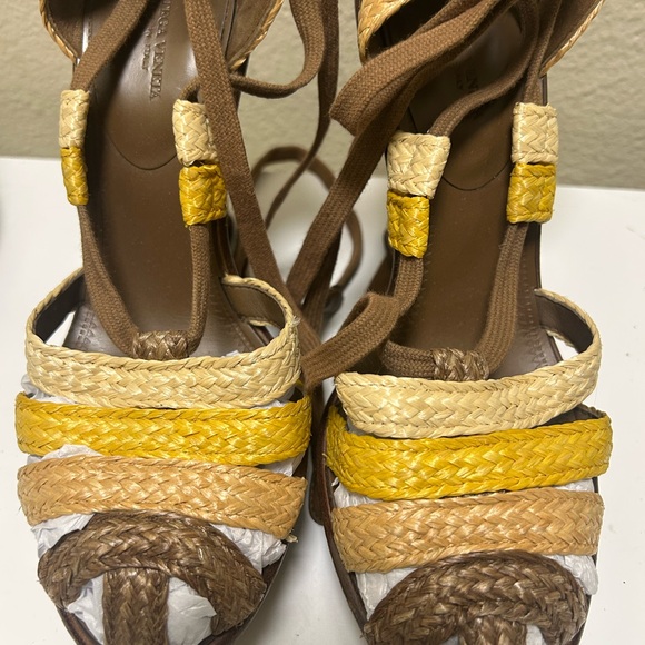 Bottega Veneta leather, raffia espadrilles, Brown. - Picture 3 of 6